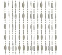EMPOTEC Tenda a Perline, Bianco Ghiaccio, 230x120 cm, 96 Fili, con Supporto in A