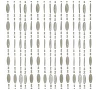 EMPOTEC Tenda a Perline, Bianco Ghiaccio, 230x120 cm, 96 Fili, con Supporto in Alluminio, per Porta Balcone Finestra Terrazzo