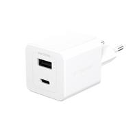 Empower™ by PanzerGlass® Turbo 35W Caricabatterie con USB-C + USB-A | Spina EU | Argento Bianco