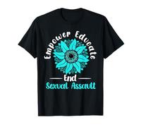 Empower Educate End Sexual Assault, nastro floreale color verde acqua Maglietta