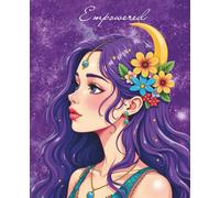 Empowered: Cosmic Lined Notebook for Women | 7.5 x 9.25” Glossy Writing Journal with Celestial Girl Artwork | 110 Pages