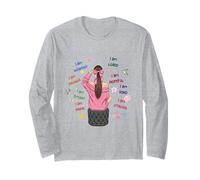 Empowering Women Positive Affirmation Self Love Graphic Maglia a Manica