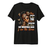 Empowerment Afro Afro Donne Afro Sono la Tempesta Citazione Maglietta Premium