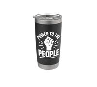 Empowerment Equality quote simple Power To The People Bicchiere termico in acciaio inox doppia parete