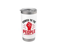 Empowerment Equality quote simple Power To The People Bicchiere termico in acciaio inox doppia parete