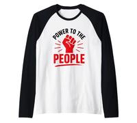 Empowerment Equality Quote Simple Power To The People Maglia con Maniche Raglan