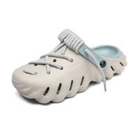 EmpressStride Zoccoli estivi da uomo, leggeri e morbidi, con lacci. Adatti a casa, in spiaggia e in gita, un'ottima scelta for la vita in famiglia.(Gray,44/45 EU)