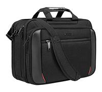 EMPSIGN Borsa a Tracolla per Laptop 17 Pollici Borsa del Portatile Cartella Impermeabile, per Notebook, Multifunzionale Messenger, per Uomo/Scuola/Viaggio - Nero