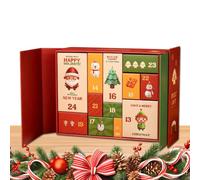 Empty Christmas Advent Box - 24 Days Refillable Countdown Container