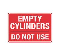Empty Cylinders Do Not Use Sign 20,3 x 30,5 cm antiruggine alluminio facile da leggere e robusto Keep Out Outdoor Metal Signs For Home Farm Yard