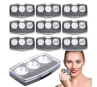 Empty Eyeshadow Pallet, Compact 10 x Eyeshadow Pan Packaging Tray, Multifunctional Cosmetic Storage Box, Creative Eye Shadow Container for Daily Use and Makeup Organization
