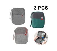 Empty First Aid Bag - Small Medicine Bag for Car Home Office Kitchen Outdoor - Emergency Responder Pouches with Cross Patch - Empty Rescue Camping Zip