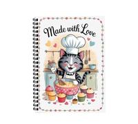 Empty Recipe Book Spiral - Compact Bound Blank Meal Binder, Kitchen Notebook Cooking, Baking Home Restaurant Apartment Dormitory | Multipurpose Outdoor Indoor Utility portatile lightweight