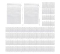 Empty Tea Bags for Loose - Non Woven Fabric, Drawstring Bag Set, Breathable Fine Mesh | Perfectly Great For Medicine Decoction, Soft