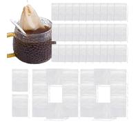 Empty Tea Bags for Loose - Non Woven Material, Drawstring Bag Set, Breathable Mesh Pouch | Perfectly Great For Coffee Vanilla, Medicine