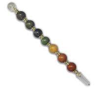 Empyreal Crystal 7 guarigione dei Chakra Wand Metaphysical | Potente bilanciamento energetico e Stick curativo per la Pulizia dell'aura, Spirituale, Reiki (Bacchetta della Sfera, 7 Chakra)