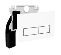 Empyreal Placca Controllo per Geberit Duofix Sigma/Delta/BASIC Bianco | Comando per Doppio Scarico, Portane uno Scivolo di Alimentazione per Pastiglie di Pulizia