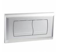 Empyreal Placca di Comando per Cassetta WC,Compatibile con Geberit Twinline 30&UP130,con Set di Leve e Telaio di Montaggio, Piastra Attuatore di Ricambio,Doppio Scarico,340 x 185mm(Opaco Argento)