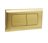 Empyreal Placca di Comando per Cassetta WC,Compatibile con Geberit Twinline 30&UP130,con Set di Leve e Telaio di Montaggio, Piastra Attuatore di Ricambio,Doppio Scarico,340 x 185mm(Oro Opaco)