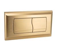 Empyreal Placca di Comando,per Geberit Twinline 30 & UP130,Oro Spazzolato | con Set di Leve e Telaio di Montaggio, Piastra Attuatore di Ricambio,Doppio Scarico,340 x 185mm