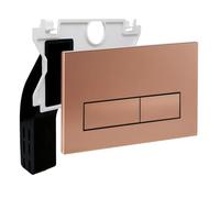 Empyreal Placca di controllo,Comando compatibile con Geberit Duofix Sigma/Delta/BASIC per doppio scarico, Portane uno Scivolo di alimentazione per pastiglie di pulizia(Bronzo)