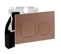 Empyreal Placca di scarico WC Compatibile con Geberit Duofix Sigma e Delta|115610001 Scivolo per pastiglie pulitrici|Doppia scarico|246 x 164 mm（Bronzo）