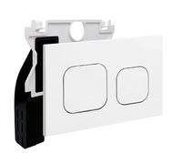 Empyreal Placca di scarico WC Compatibile con Geberit Duofix Sigma e Delta|115610001 Scivolo per pastiglie pulitrici|Doppia scarico|246 x 164 mm（Bianco Opaco）
