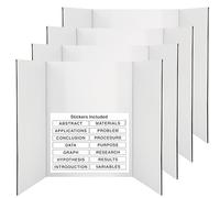Emraw - Lavagna da esposizione tripla, 91,4 x 122,9 cm, leggera e portatile, con superficie liscia, ideale per presentazioni aziendali (confezione da 4)