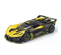 EMRGAZQD Veicoli a Motore in Scala 1:24 For Bugatti Bolide Modello Auto Sportiva In Lega Zinco Modello In Metallo Pressofuso Regalo Raccolta Ad Alta Simulazione Modello di Auto Replica(Yellow)