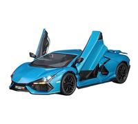 EMRGAZQD Veicoli a Motore in Scala 1/24 For Lamborghini Revuelto Scala Supercar Modello Finito Di Veicoli Pressofusi Con Luce Sonora Pull-back Modello di Auto Replica(Blue)