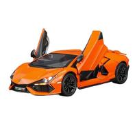 EMRGAZQD Veicoli a Motore in Scala 1/24 For Lamborghini Revuelto Scala Supercar Modello Finito Di Veicoli Pressofusi Con Luce Sonora Pull-back Modello di Auto Replica(Orange)