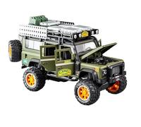 EMRGAZQD Veicoli a Motore in Scala 1/24 per Land Rover Defender Camel Cup SUV Scala Metallo Fuoristrada Modello di Auto Veicoli Pressofusi in Miniatura Modello di Auto Replica(Green)