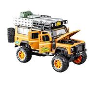 EMRGAZQD Veicoli a Motore in Scala 1/24 per Land Rover Defender Camel Cup SUV Scala Metallo Fuoristrada Modello di Auto Veicoli Pressofusi in Miniatura Modello di Auto Replica(Yellow)
