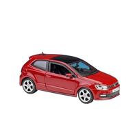 EMRGAZQD Veicoli a Motore in Scala 1:24 per Volkswagen Polo GTI Mark 5 Modello di Auto in Lega Simulata, Modello di Auto in Metallo Pressofuso, Collezione di Ornamenti Modello di Auto Replica(Red)