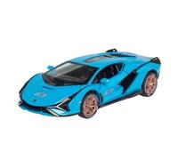 EMRGAZQD Veicoli a Motore in Scala 1:32 for Lamborghini Sian in Miniatura, Modello di Auto Pressofusa in Lega di Zinco Statica Ornamenti for Vetrine Modello di Auto Replica(Blue)