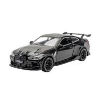EMRGAZQD Veicoli a Motore in Scala 1/32 per BMW M4 Coupé Supercar Nere Modellini di Auto Finiti Veicoli Pressofusi con Suono E Luce Modello di Auto Replica(Black)