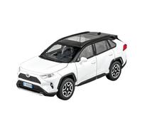 EMRGAZQD Veicoli a Motore in Scala Collezione Ornamenti for Modelli Auto in Lega Zinco Pressofusa in Scala 1:32 for Toyota Rav4 Fuoristrada SUV Simulazione Modello di Auto Replica(White)
