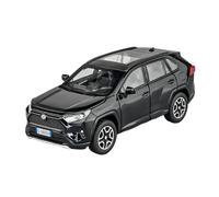 EMRGAZQD Veicoli a Motore in Scala Collezione Ornamenti for Modelli Auto in Lega Zinco Pressofusa in Scala 1:32 for Toyota Rav4 Fuoristrada SUV Simulazione Modello di Auto Replica(Black)