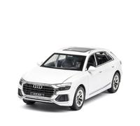 EMRGAZQD Veicoli a Motore in Scala Modellino di Auto in Lega Pressofusa in Scala 1/24 for Audi Q8 SUV Mini, Ornamenti da Collezione. Modello di Auto Replica(White)