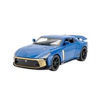 EMRGAZQD Veicoli a Motore in Scala Ornamenti da Collezione for Modellini di Auto in Lega Pressofusa in Miniatura Statica for Nissan GTR 50 in Scala 1/32 Modello di Auto Replica(Blue)