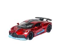 EMRGAZQD Veicoli a Motore in Scala Simulazione Statica in Miniatura in Lega Pressofusa for Bugatti Veyron Divo 1/32 Ornamenti da Esposizione Modello di Auto Replica(Bright Red)