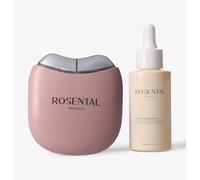 EMS Face Yoga Duo - Terapia della luce EMS con siero ialuronico - per una carnagione più uniforme e collagene - LED blu, verde e terapia a luce rossa