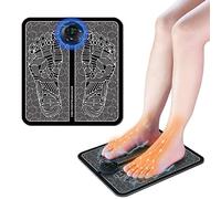 EMS Massaggiatore elettrico per Piedi Massaggiatore Piedi 6 Modalità e 9 Intensità Massaggiatore Plantare Elettrico Pieghevole e Portatile la Circolazione Sanguigna e il Sollievo dal Dolore Muscolare