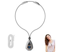 EMS - Massaggio linfatico per il collo, massaggiatore linfatico portatile, con calore, ideale per casa, ufficio, auto, con 15 livelli e 5 modalità