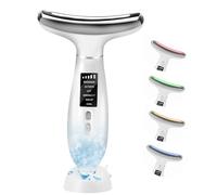 EMS-Style Gua Sha - Massaggiatore viso elettrico con vibrazione e calore e freddo, dispositivo EMS viso con luce rossa, blu, verde, sollevamento viso rughe e gonfiore