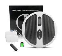 EMS & TENS Medic Stimolatore della circolazione sanguigna per gambe e piedi, massaggiatore elettrico per piedi con 4 cuscinetti elettrodi, stimolatore Medic per alleviare il dolore e stimolazione