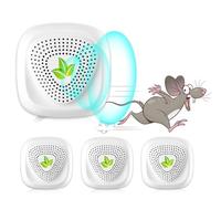 EMS Ultrasonic Pest Repeller Insect Repellent, Efficient Repelling Spider, Mosquitoes, Mouse, Cockroach and Other Rodents, 100% Safe (4 Packs)