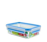 Emsa Contenitore alimentare rettangolare 508539 con coperchio 0,8 L trasparente/blu Clip & Chiudi