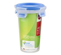 Emsa 508551 rotonda contenitore di alimento con coperchio, 0.35 litri, trasparente / blu, Clip & Chiudi