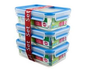 EMSA 508558 Scatola Rettangolare 1 L Blu Trasparente Polipropilene (PP)